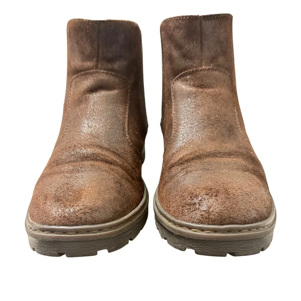 Born Mens Brown Leather Hemlock Chelsea Boots Ankle Booties Size 9.5